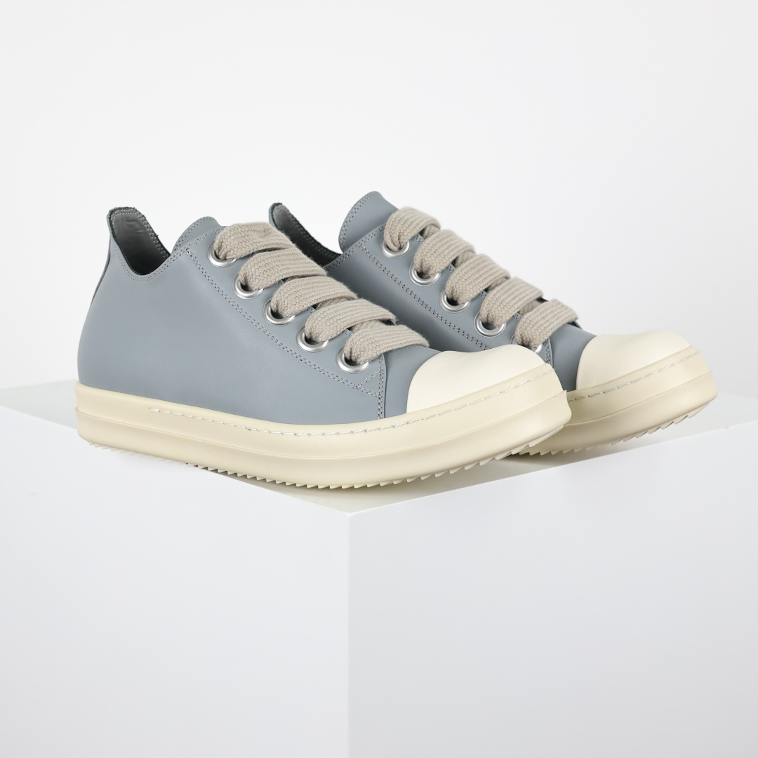 480 X1 Rick Owens Drkshdw 瑞克·欧文斯低帮皮面时尚运动板鞋 灰色粗鞋带西瓜头-Chinese UA Cheap High Quatity Brand Clothes Bags handbags Sneakers wholesale wholesaler seller from China Factory suppliers Fashion Clothing Shoes best Quality Beautiful Price 480 X1 Rick Owens Drkshdw 瑞克·欧文斯低帮皮面时尚运动板鞋 灰色粗鞋带西瓜头