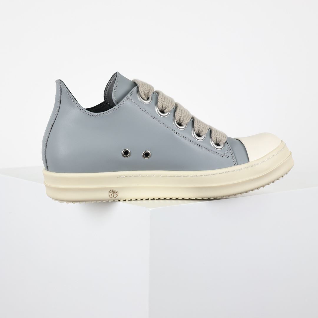 480 X1 Rick Owens Drkshdw 瑞克·欧文斯低帮皮面时尚运动板鞋 灰色粗鞋带西瓜头-Chinese UA Cheap High Quatity Brand Clothes Bags handbags Sneakers wholesale wholesaler seller from China Factory suppliers Fashion Clothing Shoes best Quality Beautiful Price 480 X1 Rick Owens Drkshdw 瑞克·欧文斯低帮皮面时尚运动板鞋 灰色粗鞋带西瓜头