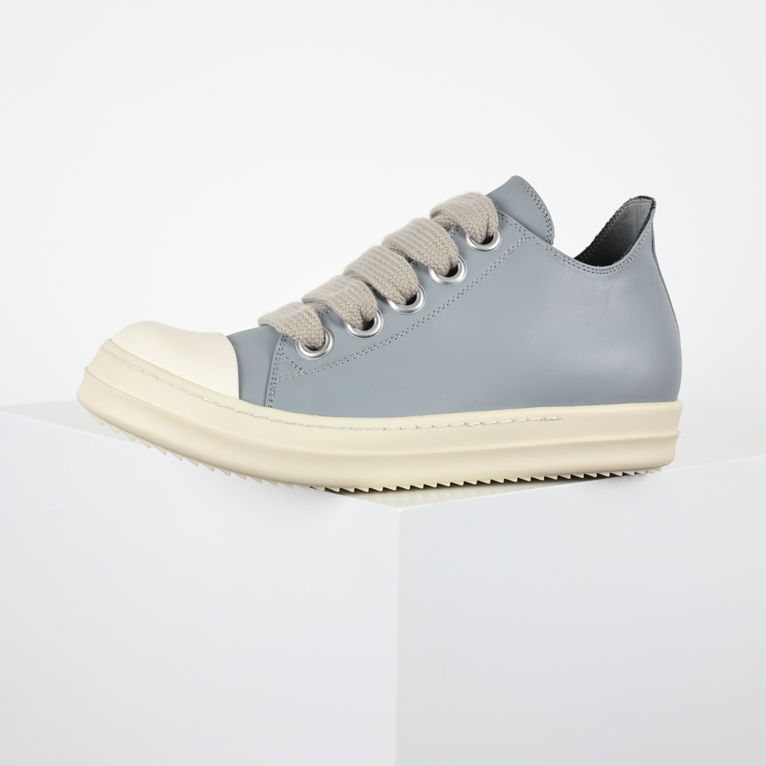 480 X1 Rick Owens Drkshdw 瑞克·欧文斯低帮皮面时尚运动板鞋 灰色粗鞋带西瓜头-Chinese UA Cheap High Quatity Brand Clothes Bags handbags Sneakers wholesale wholesaler seller from China Factory suppliers Fashion Clothing Shoes best Quality Beautiful Price 480 X1 Rick Owens Drkshdw 瑞克·欧文斯低帮皮面时尚运动板鞋 灰色粗鞋带西瓜头