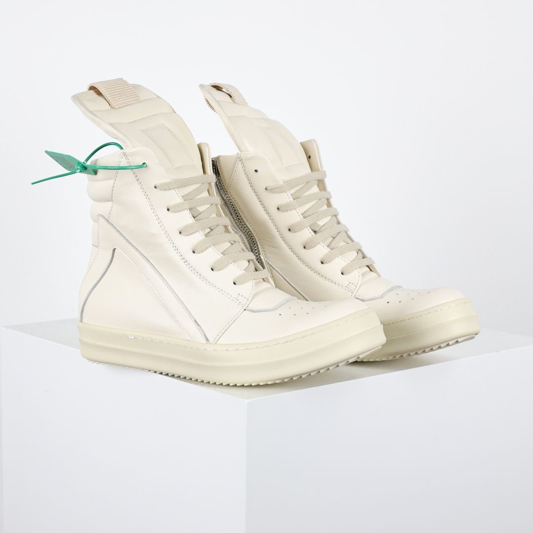 X1 RO欧文斯Rickowens 主线高帮 经典西瓜头款式“RO高帮倒三角纯白细鞋带”-Top High Quatity Cheap Sneakers Fashion Clothing Clothes Bags handbags Shoes of all Brand wholesale With The best Quality And Beautiful Price from China Factory Chinese suppliers wholesaler seller X1 RO欧文斯Rickowens 主线高帮 经典西瓜头款式“RO高帮倒三角纯白细鞋带”