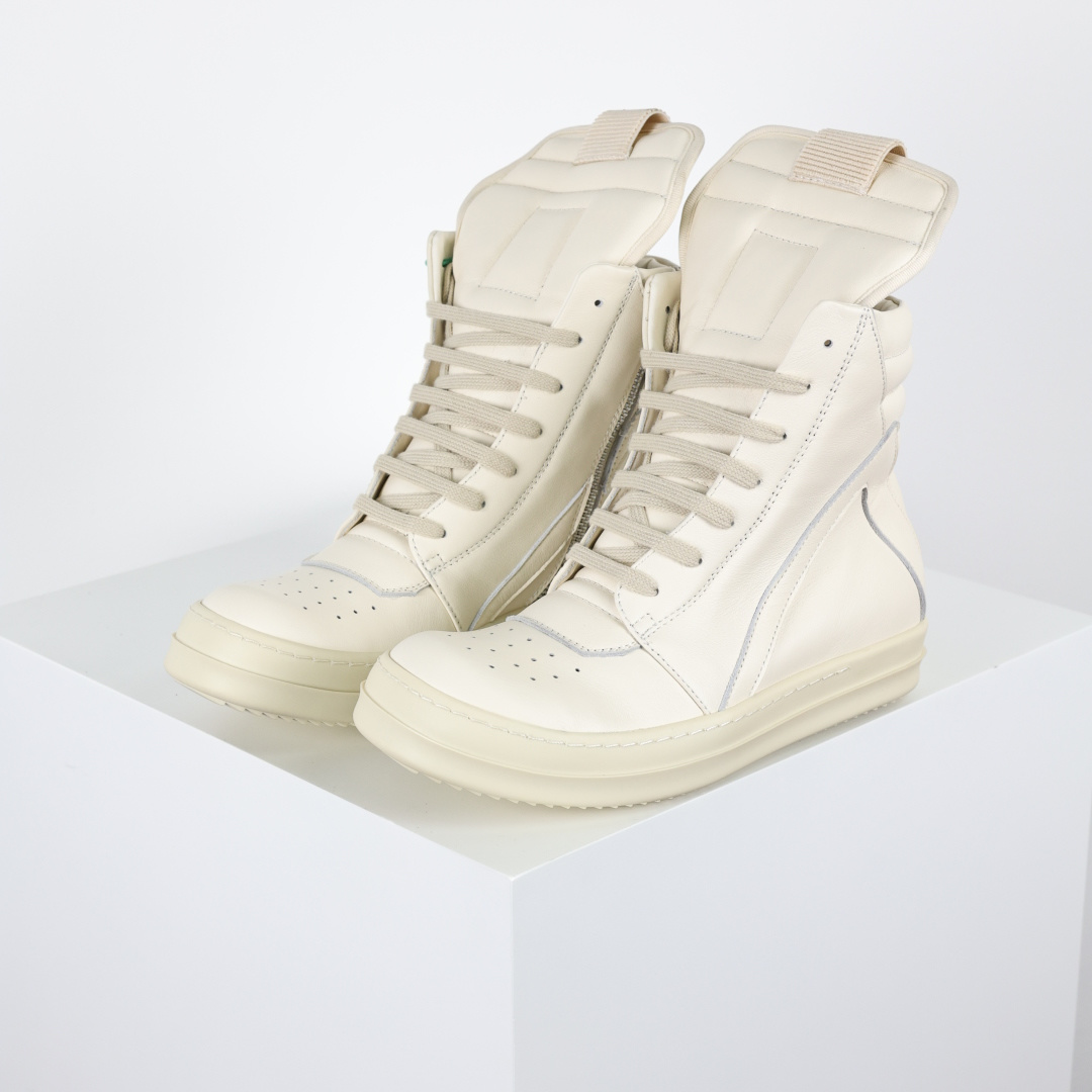 X1 RO欧文斯Rickowens 主线高帮 经典西瓜头款式“RO高帮倒三角纯白细鞋带”-Top High Quatity Cheap Sneakers Fashion Clothing Clothes Bags handbags Shoes of all Brand wholesale With The best Quality And Beautiful Price from China Factory Chinese suppliers wholesaler seller X1 RO欧文斯Rickowens 主线高帮 经典西瓜头款式“RO高帮倒三角纯白细鞋带”