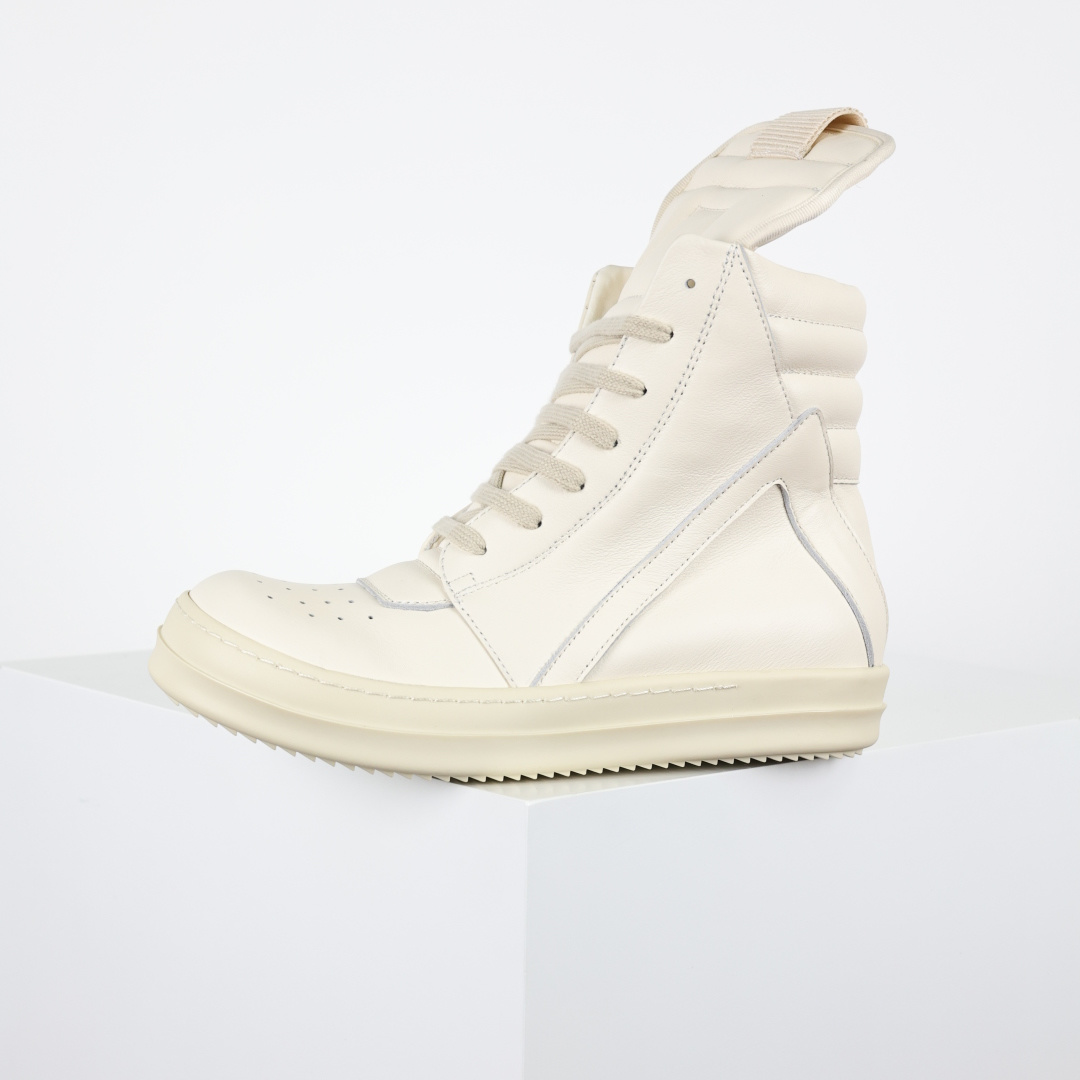 X1 RO欧文斯Rickowens 主线高帮 经典西瓜头款式“RO高帮倒三角纯白细鞋带”-Top High Quatity Cheap Sneakers Fashion Clothing Clothes Bags handbags Shoes of all Brand wholesale With The best Quality And Beautiful Price from China Factory Chinese suppliers wholesaler seller X1 RO欧文斯Rickowens 主线高帮 经典西瓜头款式“RO高帮倒三角纯白细鞋带”