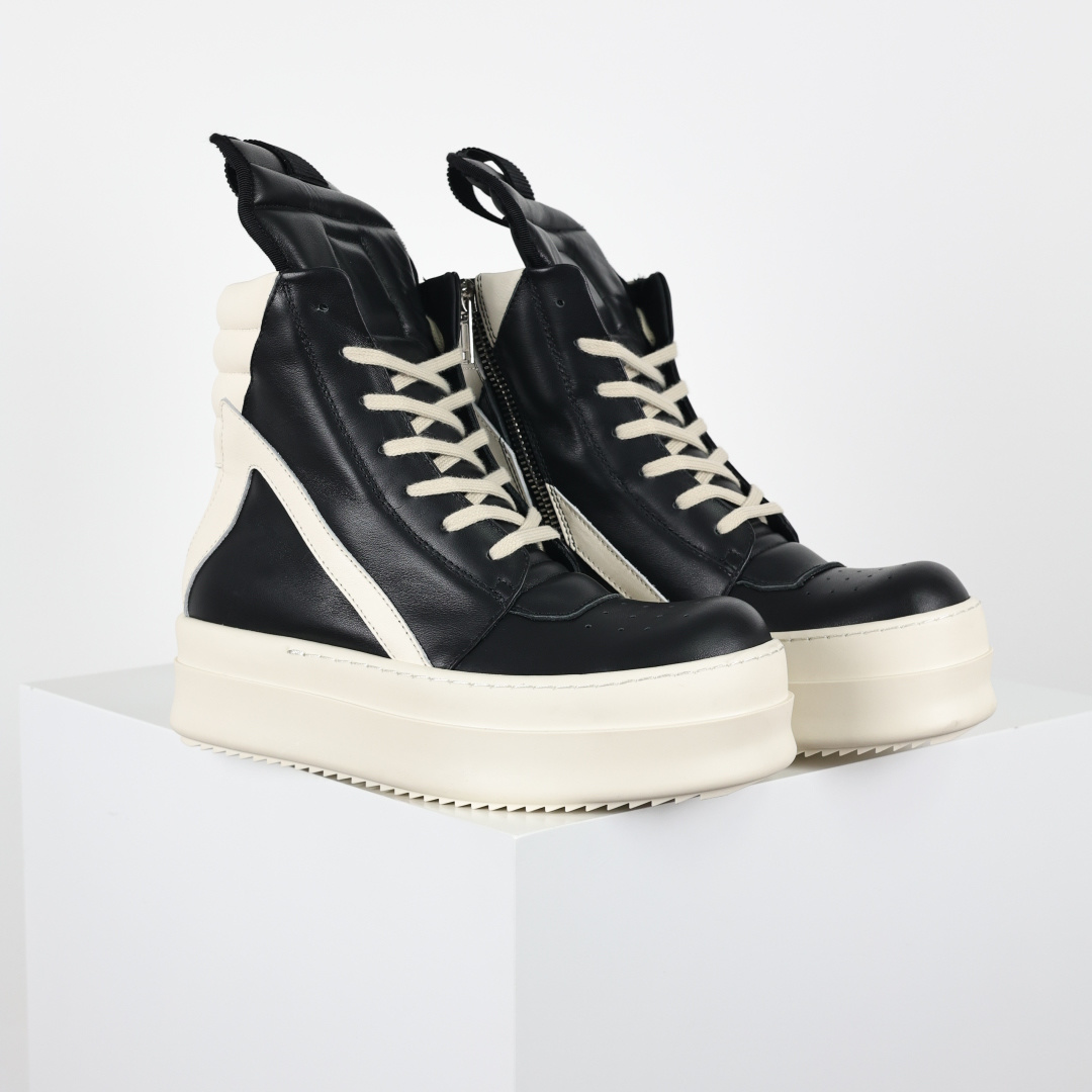 X1 RO欧文斯Rickowens 主线高帮 经典西瓜头款式“RO高帮倒三角厚底” 水染粒面小牛皮材质-Top High Quatity Cheap Sneakers Fashion Clothing Clothes Bags handbags Shoes of all Brand wholesale With The best Quality And Beautiful Price from China Factory Chinese suppliers wholesaler seller X1 RO欧文斯Rickowens 主线高帮 经典西瓜头款式“RO高帮倒三角厚底” 水染粒面小牛皮材质