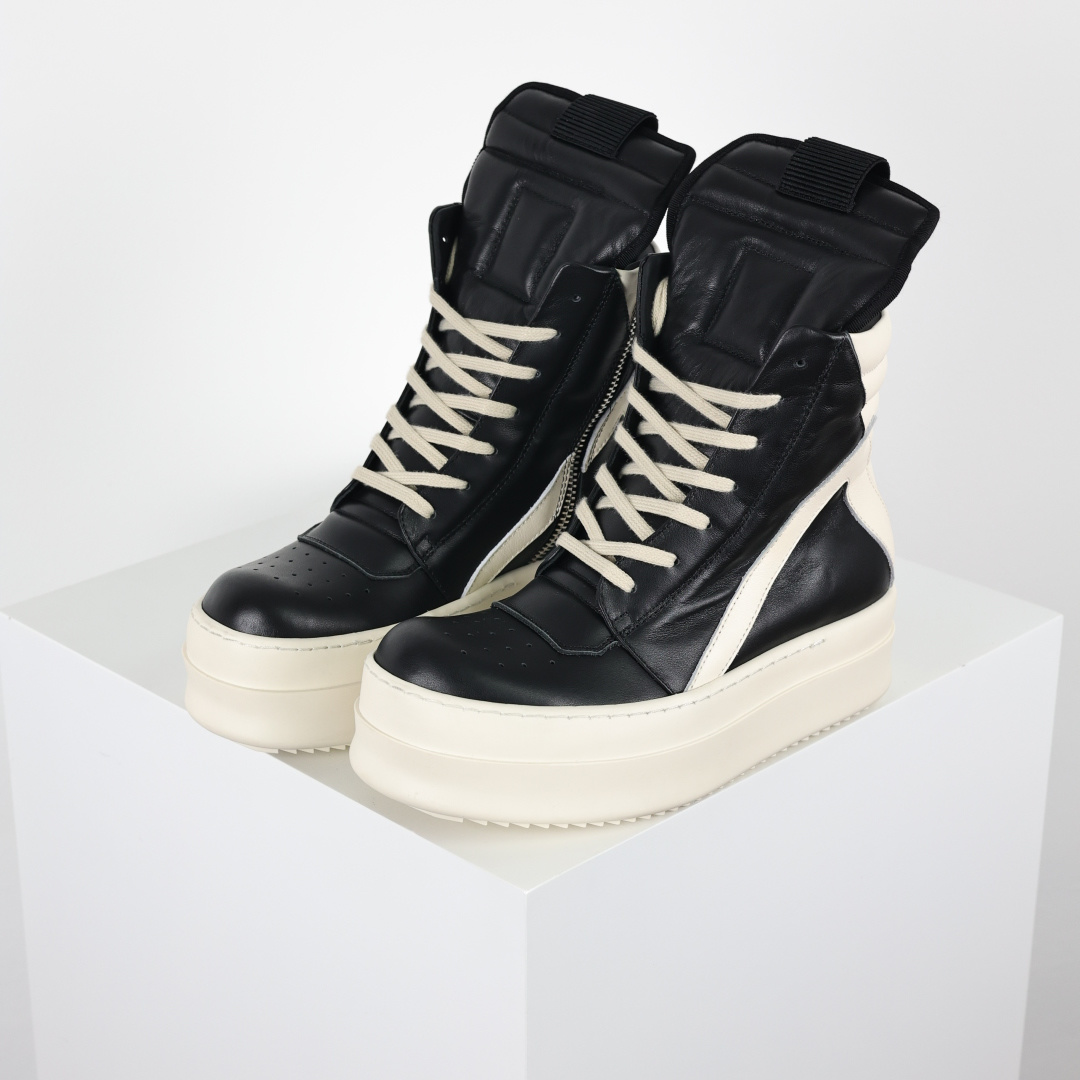 X1 RO欧文斯Rickowens 主线高帮 经典西瓜头款式“RO高帮倒三角厚底” 水染粒面小牛皮材质-Top High Quatity Cheap Sneakers Fashion Clothing Clothes Bags handbags Shoes of all Brand wholesale With The best Quality And Beautiful Price from China Factory Chinese suppliers wholesaler seller X1 RO欧文斯Rickowens 主线高帮 经典西瓜头款式“RO高帮倒三角厚底” 水染粒面小牛皮材质