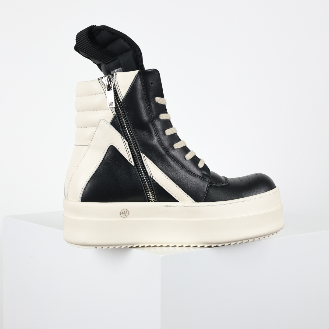 X1 RO欧文斯Rickowens 主线高帮 经典西瓜头款式“RO高帮倒三角厚底” 水染粒面小牛皮材质-Top High Quatity Cheap Sneakers Fashion Clothing Clothes Bags handbags Shoes of all Brand wholesale With The best Quality And Beautiful Price from China Factory Chinese suppliers wholesaler seller X1 RO欧文斯Rickowens 主线高帮 经典西瓜头款式“RO高帮倒三角厚底” 水染粒面小牛皮材质