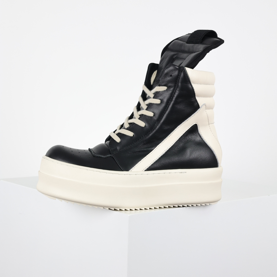 X1 RO欧文斯Rickowens 主线高帮 经典西瓜头款式“RO高帮倒三角厚底” 水染粒面小牛皮材质-Top High Quatity Cheap Sneakers Fashion Clothing Clothes Bags handbags Shoes of all Brand wholesale With The best Quality And Beautiful Price from China Factory Chinese suppliers wholesaler seller X1 RO欧文斯Rickowens 主线高帮 经典西瓜头款式“RO高帮倒三角厚底” 水染粒面小牛皮材质