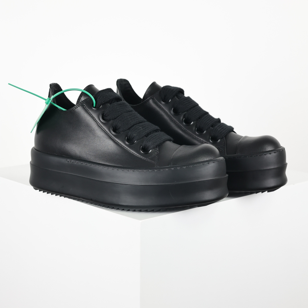 X1 Rick Owens Drkshdw 瑞克·欧文斯低帮皮面时尚运动板鞋 黑色厚底-Top High Quatity Cheap Sneakers Fashion Clothing Clothes Bags handbags Shoes of all Brand wholesale With The best Quality And Beautiful Price from China Factory Chinese suppliers wholesaler seller X1 Rick Owens Drkshdw 瑞克·欧文斯低帮皮面时尚运动板鞋 黑色厚底