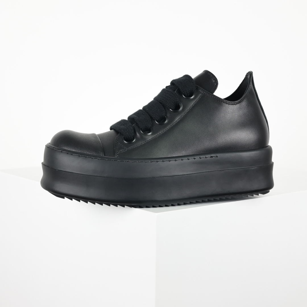 X1 Rick Owens Drkshdw 瑞克·欧文斯低帮皮面时尚运动板鞋 黑色厚底-Top High Quatity Cheap Sneakers Fashion Clothing Clothes Bags handbags Shoes of all Brand wholesale With The best Quality And Beautiful Price from China Factory Chinese suppliers wholesaler seller X1 Rick Owens Drkshdw 瑞克·欧文斯低帮皮面时尚运动板鞋 黑色厚底