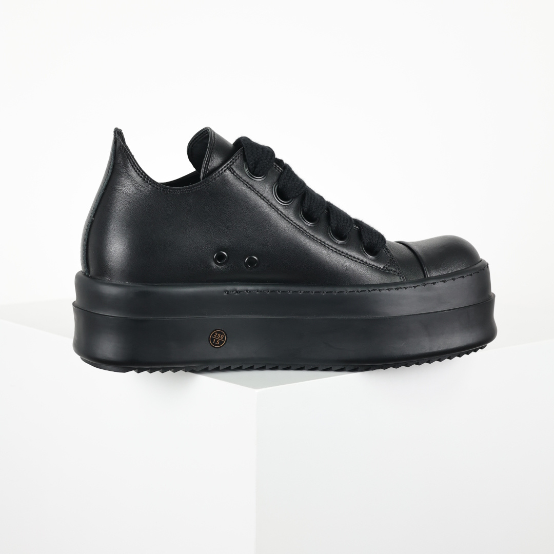 X1 Rick Owens Drkshdw 瑞克·欧文斯低帮皮面时尚运动板鞋 黑色厚底-Top High Quatity Cheap Sneakers Fashion Clothing Clothes Bags handbags Shoes of all Brand wholesale With The best Quality And Beautiful Price from China Factory Chinese suppliers wholesaler seller X1 Rick Owens Drkshdw 瑞克·欧文斯低帮皮面时尚运动板鞋 黑色厚底