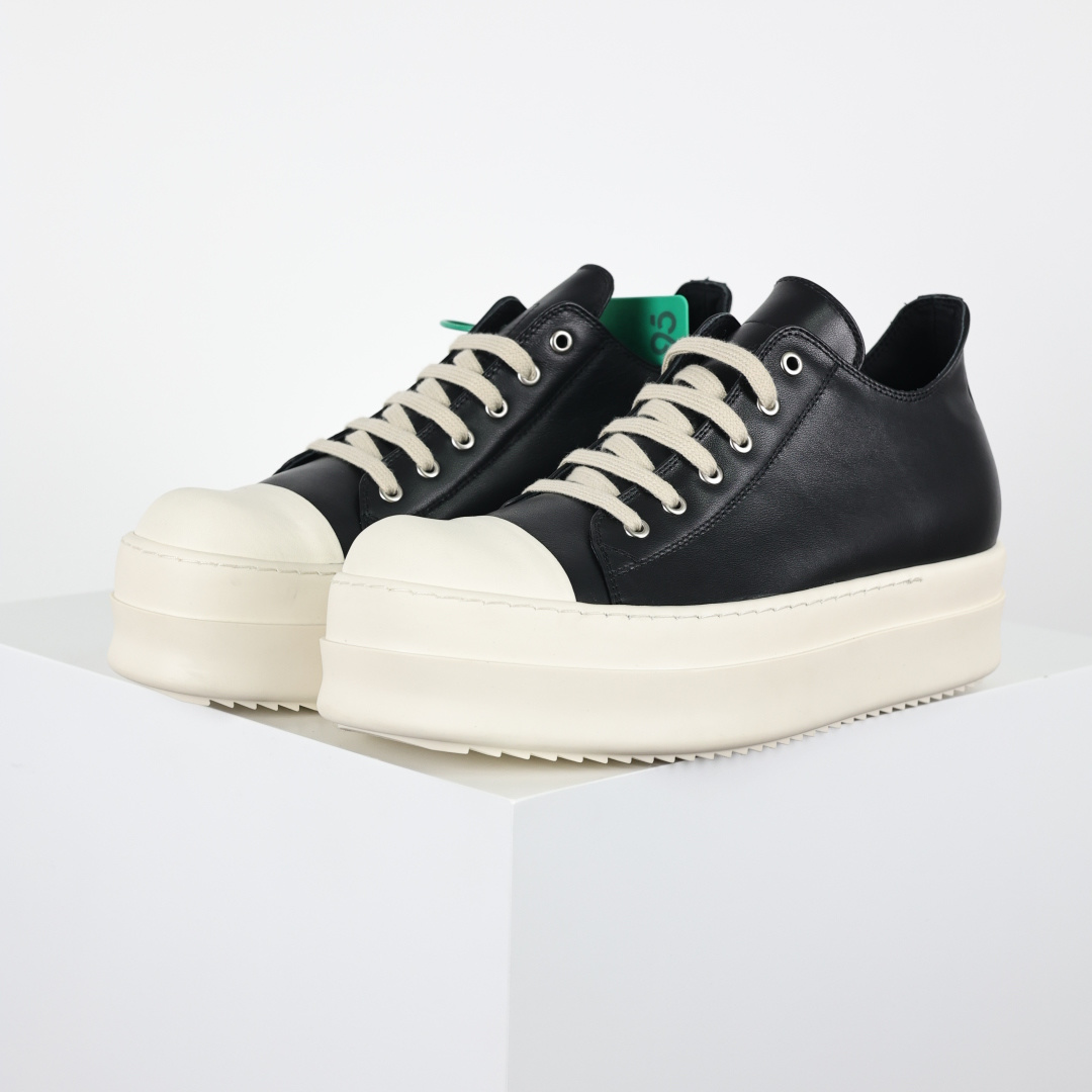 480 X1 Rick Owens Drkshdw 瑞克·欧文斯低帮皮面时尚运动板鞋 黑白厚底-Chinese UA Cheap High Quatity Brand Clothes Bags handbags Sneakers wholesale wholesaler seller from China Factory suppliers Fashion Clothing Shoes best Quality Beautiful Price 480 X1 Rick Owens Drkshdw 瑞克·欧文斯低帮皮面时尚运动板鞋 黑白厚底