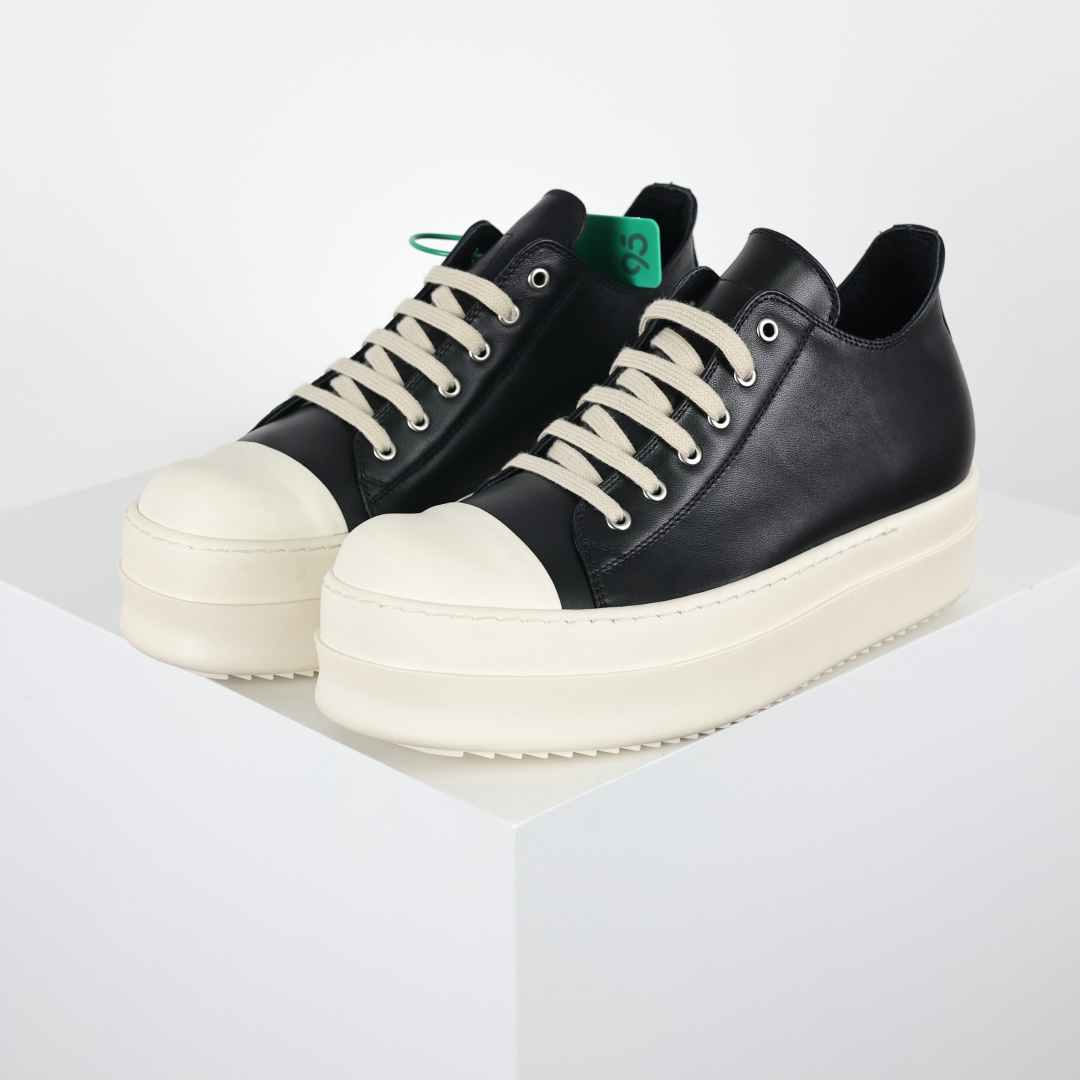 480 X1 Rick Owens Drkshdw 瑞克·欧文斯低帮皮面时尚运动板鞋 黑白厚底-Chinese UA Cheap High Quatity Brand Clothes Bags handbags Sneakers wholesale wholesaler seller from China Factory suppliers Fashion Clothing Shoes best Quality Beautiful Price 480 X1 Rick Owens Drkshdw 瑞克·欧文斯低帮皮面时尚运动板鞋 黑白厚底