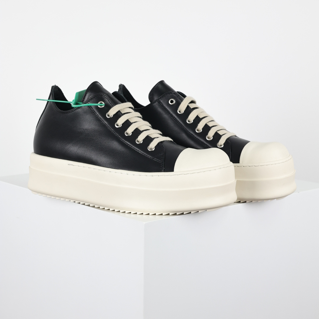 480 X1 Rick Owens Drkshdw 瑞克·欧文斯低帮皮面时尚运动板鞋 黑白厚底-Chinese UA Cheap High Quatity Brand Clothes Bags handbags Sneakers wholesale wholesaler seller from China Factory suppliers Fashion Clothing Shoes best Quality Beautiful Price 480 X1 Rick Owens Drkshdw 瑞克·欧文斯低帮皮面时尚运动板鞋 黑白厚底