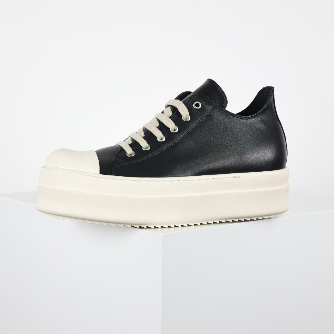 480 X1 Rick Owens Drkshdw 瑞克·欧文斯低帮皮面时尚运动板鞋 黑白厚底-Chinese UA Cheap High Quatity Brand Clothes Bags handbags Sneakers wholesale wholesaler seller from China Factory suppliers Fashion Clothing Shoes best Quality Beautiful Price 480 X1 Rick Owens Drkshdw 瑞克·欧文斯低帮皮面时尚运动板鞋 黑白厚底