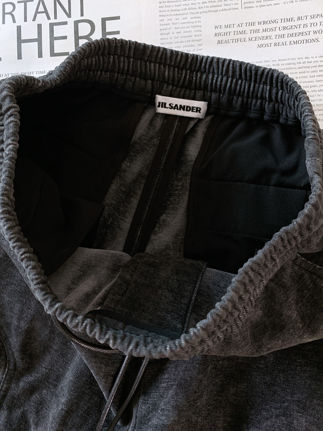 JiI sander 吉尔.桑达 JIL 抽绳宽松休闲裤时尚系列，独特设计，抽绳休闲长裤 订纱开始订染和