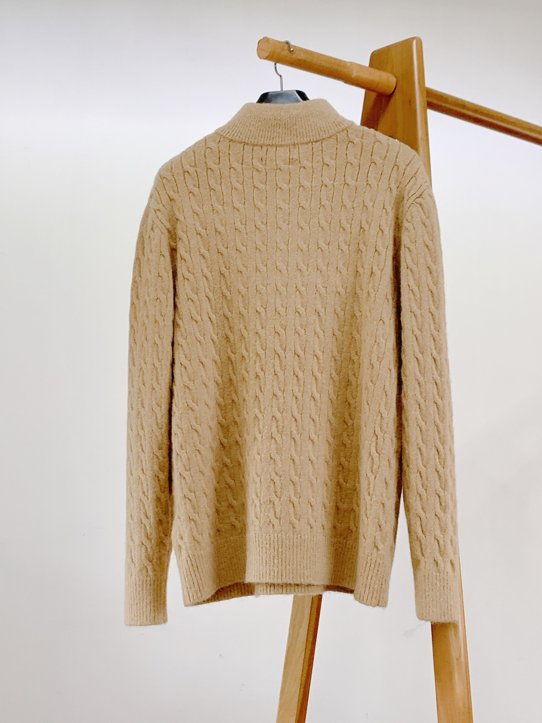 RalP🆕h Lauren 拉夫劳伦 2025FW秋冬新品 半拉链立领小马刺绣绞花编织针织衫毛衣 男女同