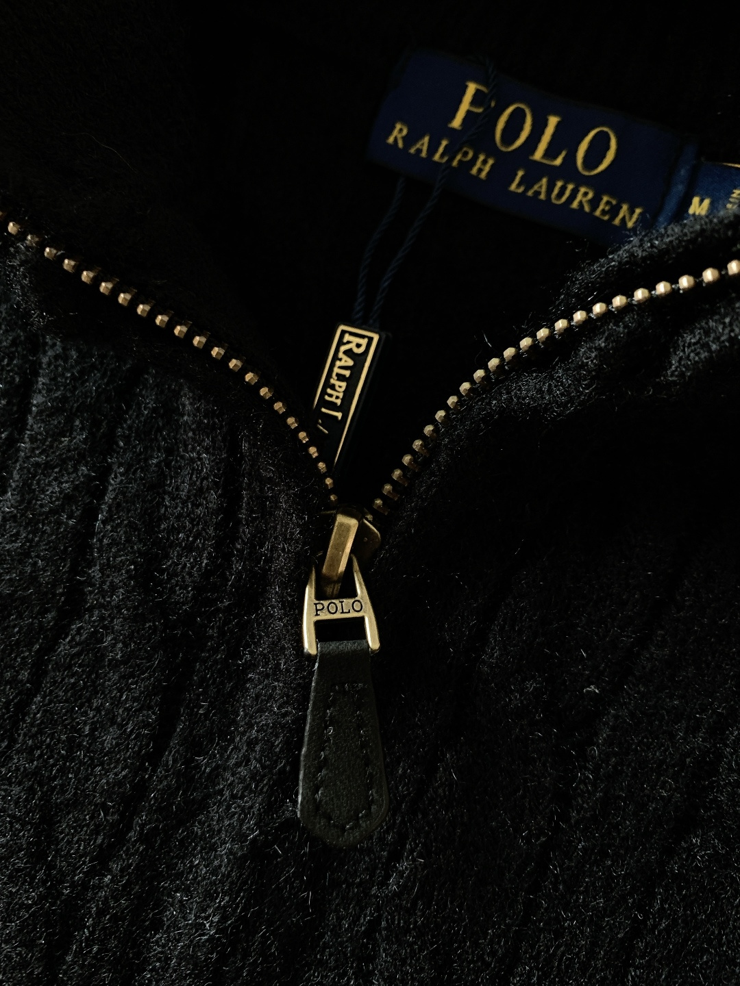 RalP🆕h Lauren 拉夫劳伦 2025FW秋冬新品 半拉链立领小马刺绣绞花编织针织衫毛衣 男女同