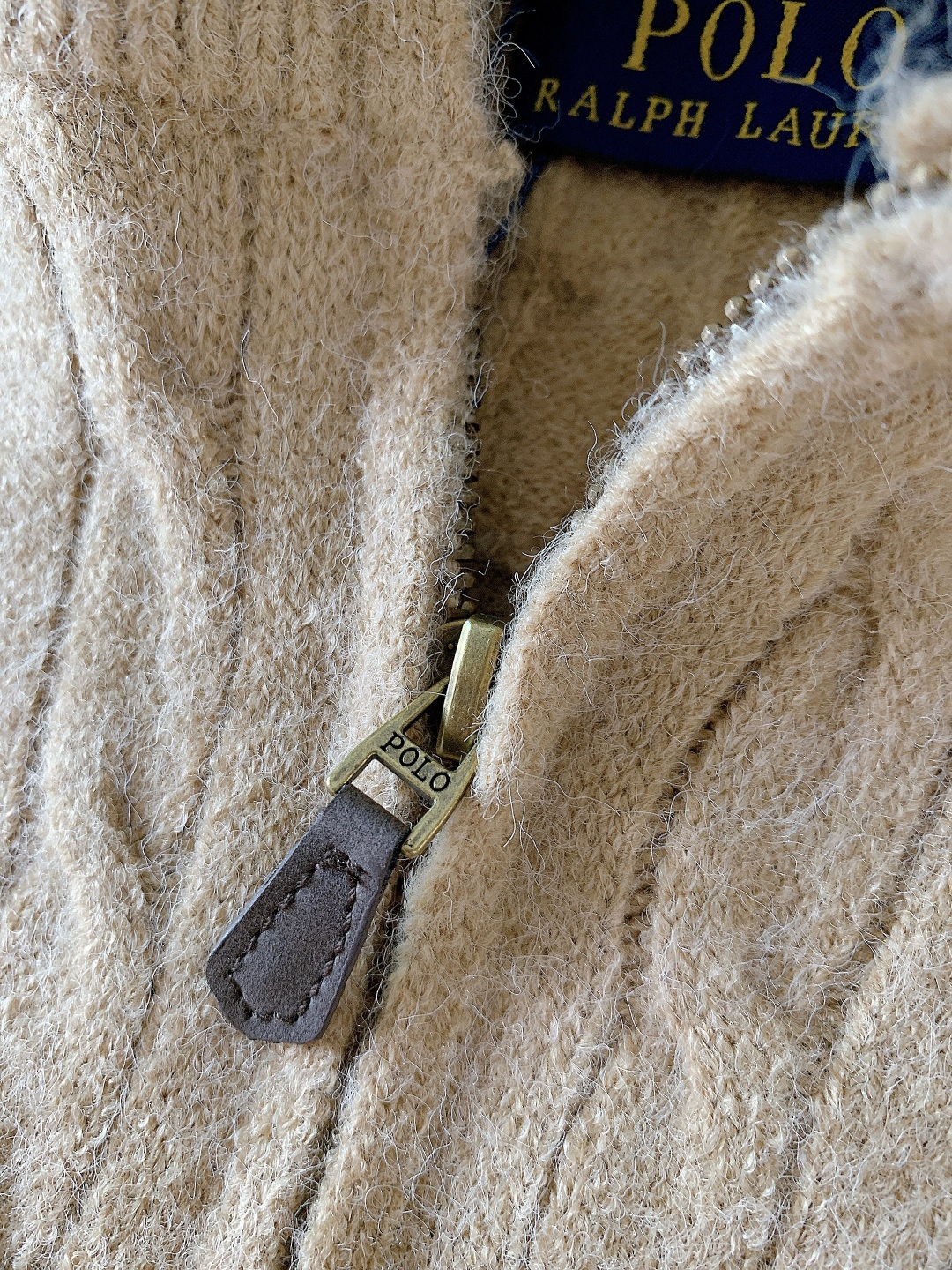 RalP🆕h Lauren 拉夫劳伦 2025FW秋冬新品 半拉链立领小马刺绣绞花编织针织衫毛衣 男女同