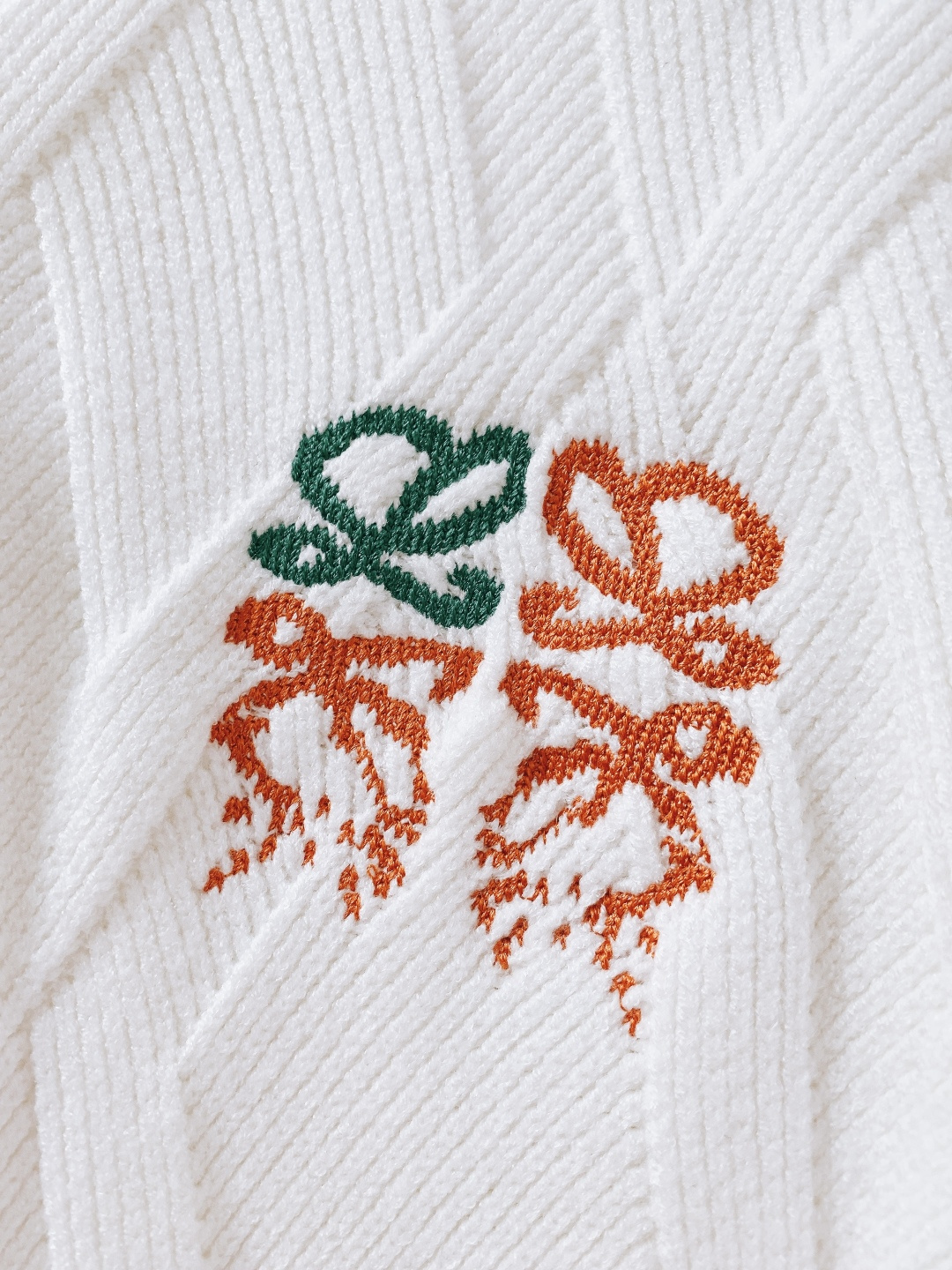 Loewe 罗意威 2025FW秋冬新品 菱格针织拉链开衫。甄选优质羊毛混纺打造，针织纹理密实不易变形，