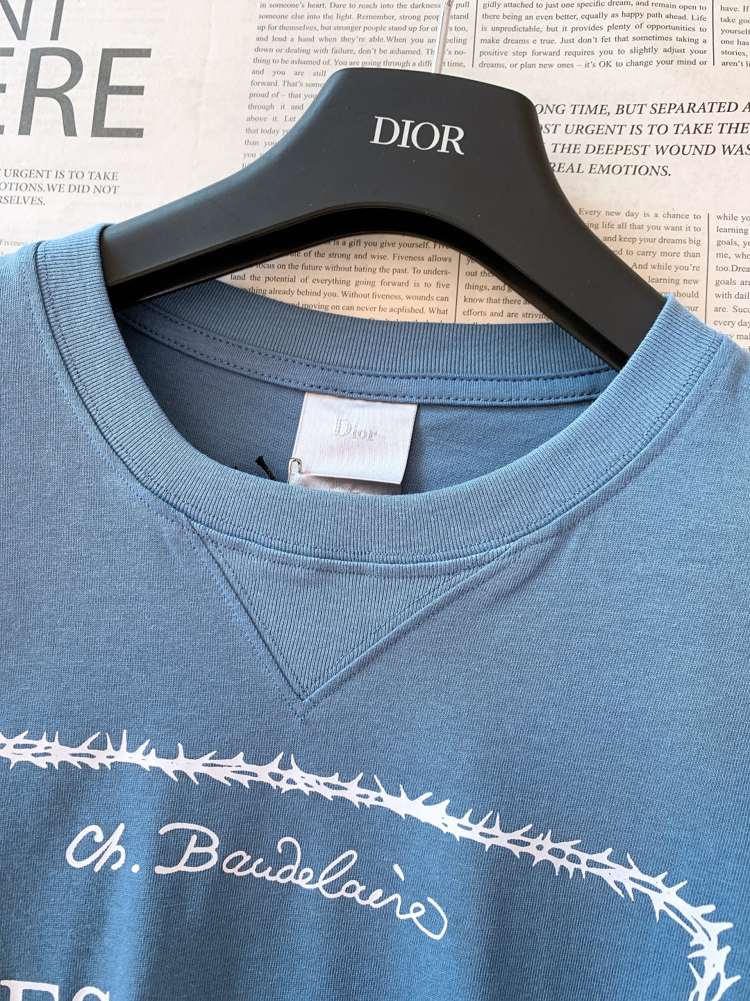 Dior Homme 迪奥·桀傲 2026SS早春新品新款《恶之花》灵感印花T恤｜文艺奢潮的艺术碰撞由J