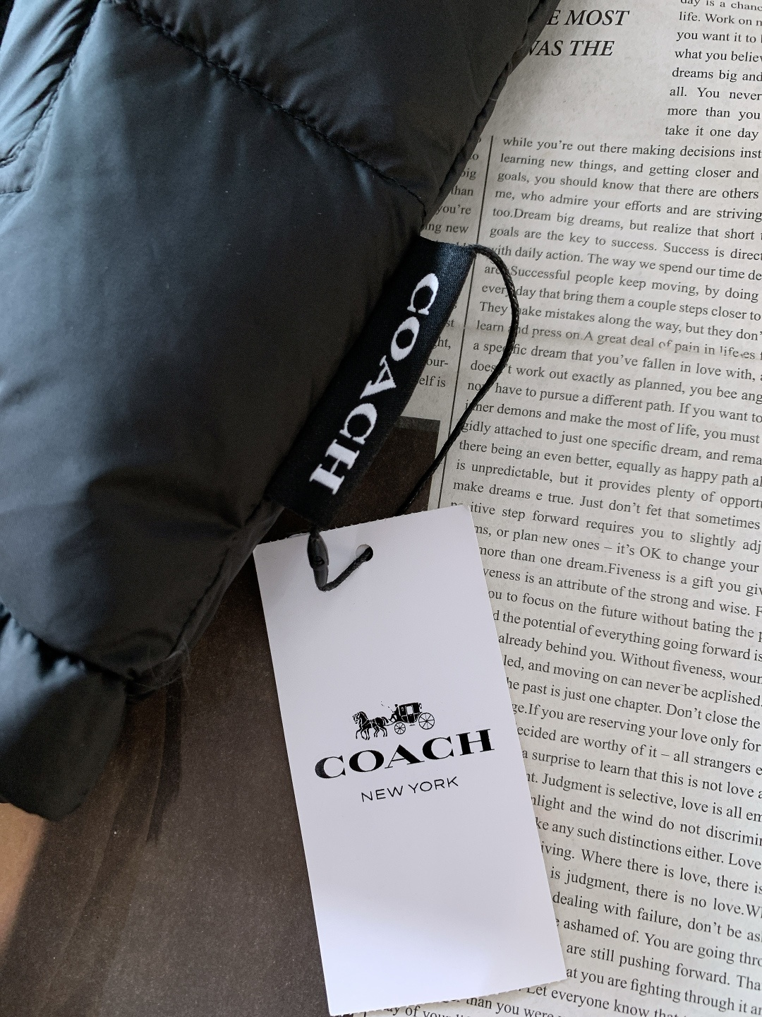 Coach 蔻驰 奥莱男士双面拼色立领羽绒背心休闲叠穿保暖！！！细节面料100% 聚酯纤维 里料100%