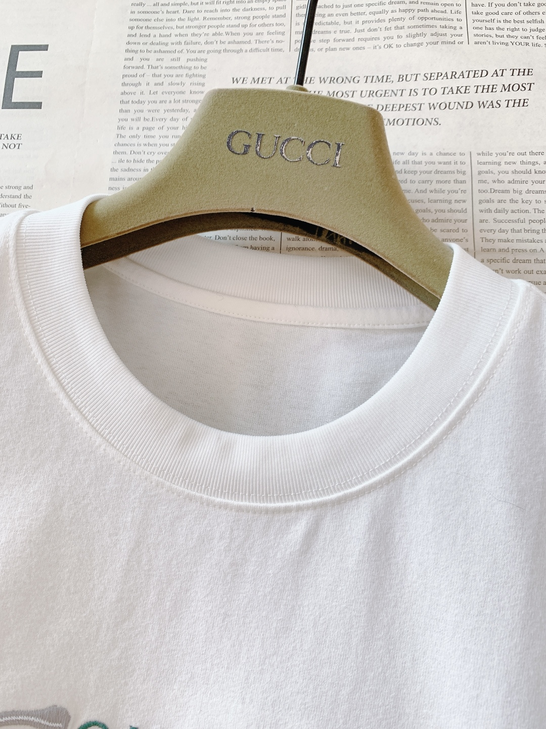 Gucci 古驰 2026SS早春新品马衔扣织带刺绣短袖T恤重磅上新！甄选进口260g高支双股精梳棉面料