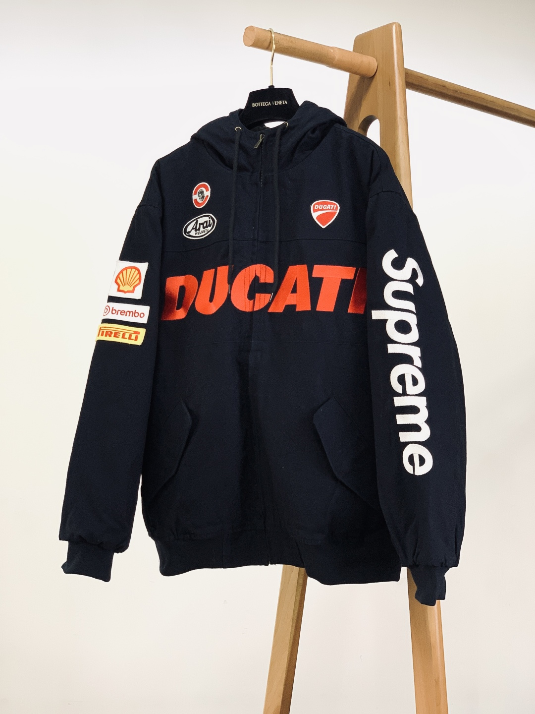⚠️🌾SUPREME x DUCATI/杜卡迪 联名款双口袋拉链连帽赛车机车服夹克外套尺码S-XL尺码：