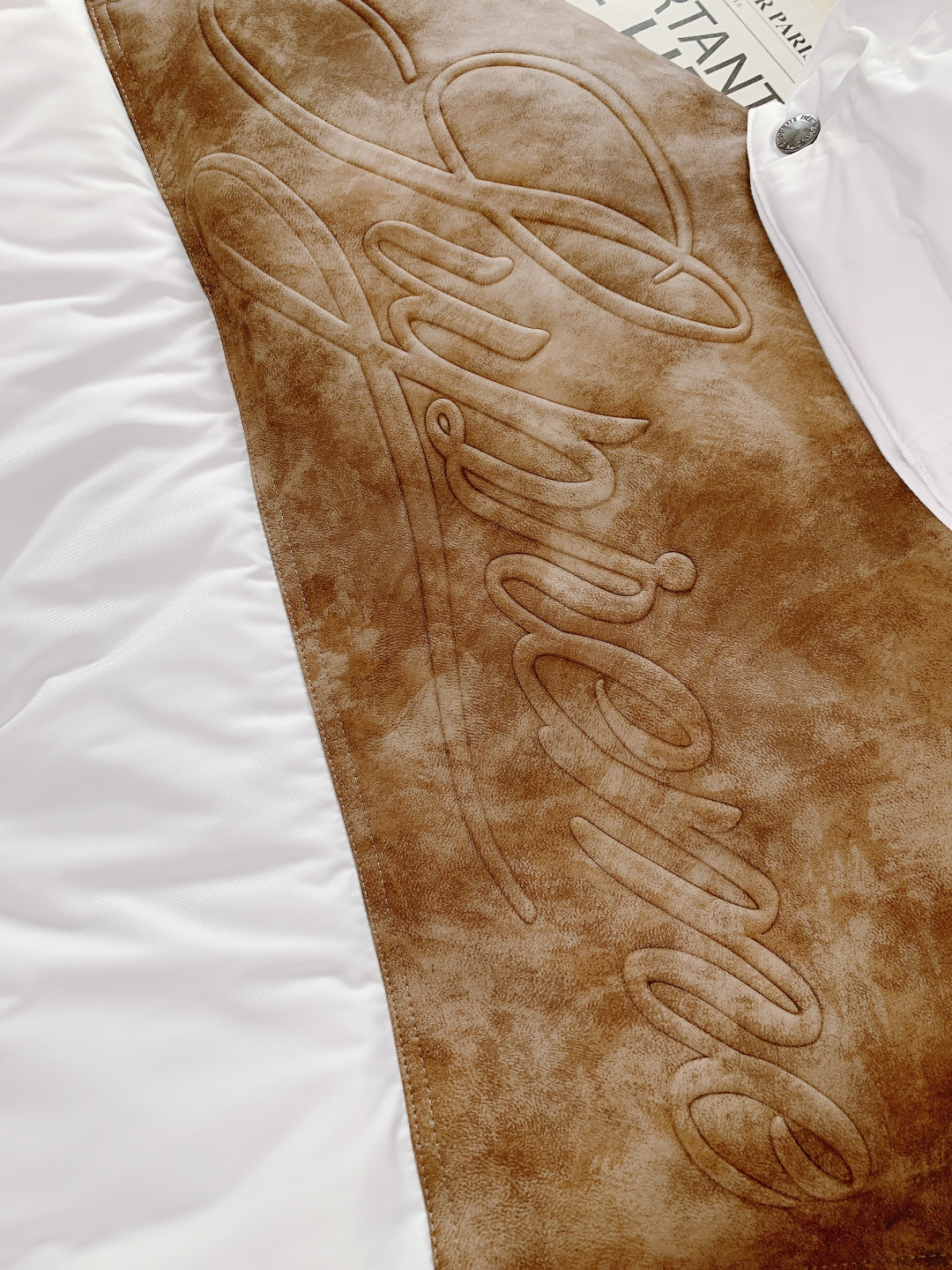 ⚠️🌾SuPreme 25FW LEATHER YOKE PUFFER JACKET皮革拼接拉链羽绒面包