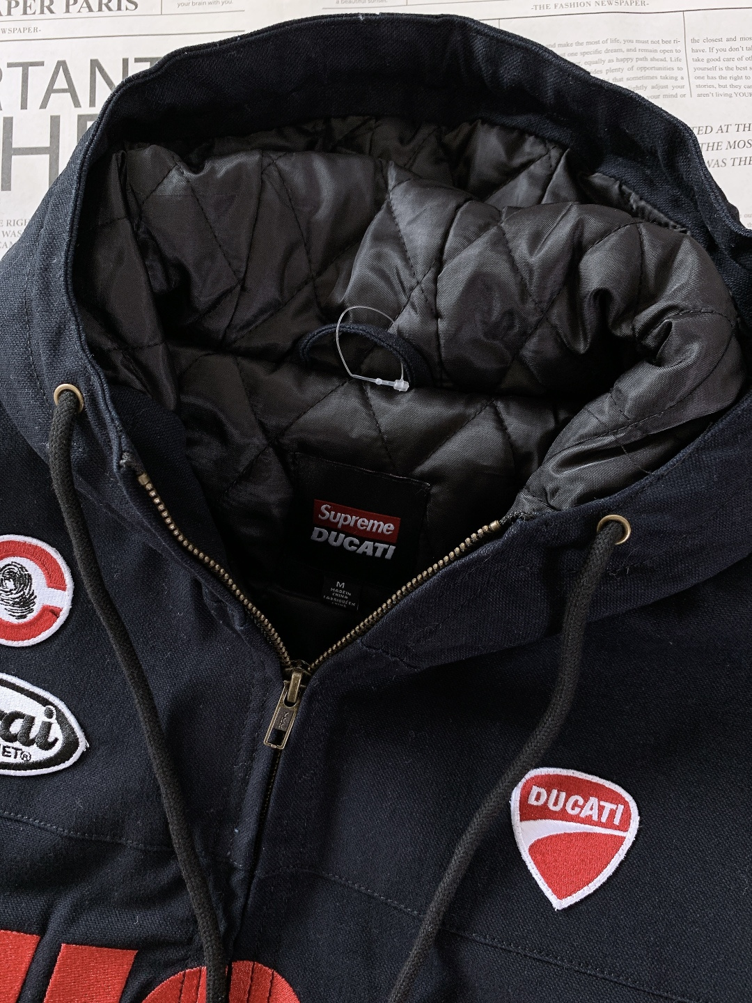 ⚠️🌾SUPREME x DUCATI/杜卡迪 联名款双口袋拉链连帽赛车机车服夹克外套尺码S-XL尺码：