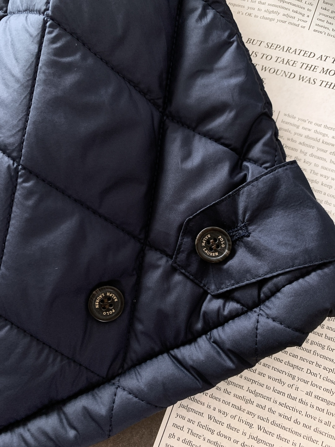 ⚠️🌾RalP🆕h Lauren 拉夫劳伦 菱形格纹立领老干部棉服外套男女同款英伦复古风 货号RL173