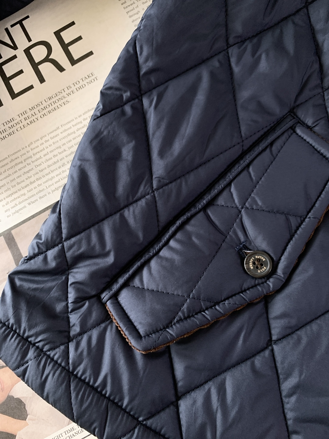 ⚠️🌾RalP🆕h Lauren 拉夫劳伦 菱形格纹立领老干部棉服外套男女同款英伦复古风 货号RL173