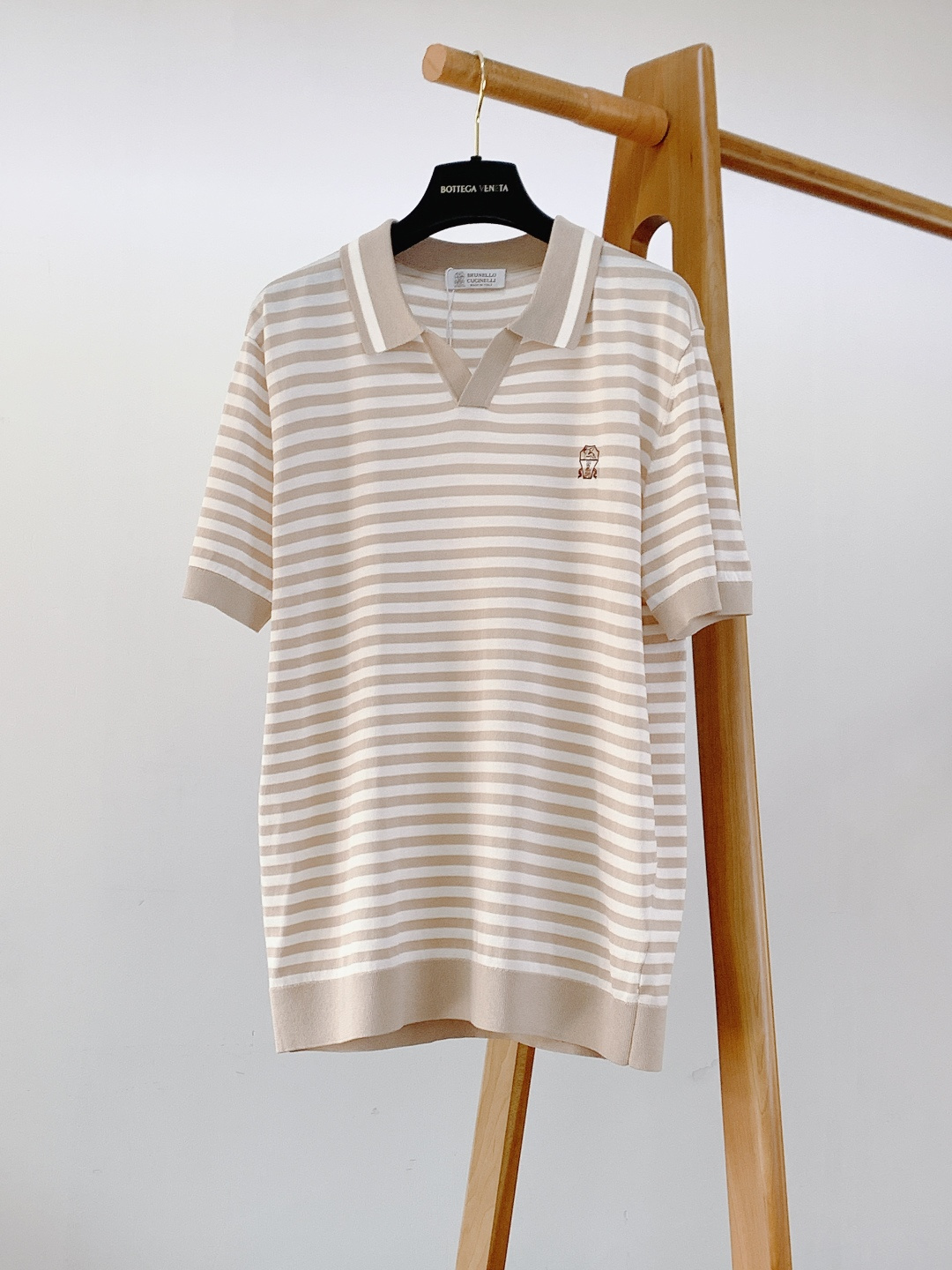 Brunello Cucinelli 布鲁奈罗.库奇内利 2026SS春夏新品复古条纹翻领T恤👔轻奢质感