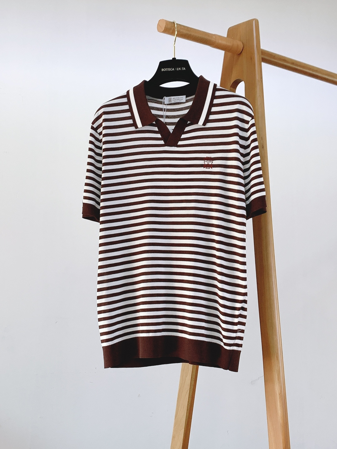 Brunello Cucinelli 布鲁奈罗.库奇内利 2026SS春夏新品复古条纹翻领T恤👔轻奢质感