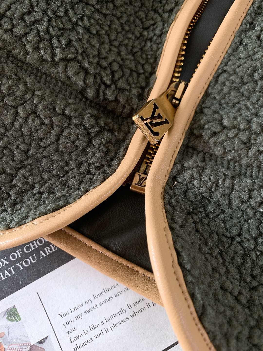 LouisVuitton 路易威登 2026SS早春新品撞色抓绒夹克。主体采用高密泰迪抓绒面料，蓬松柔软