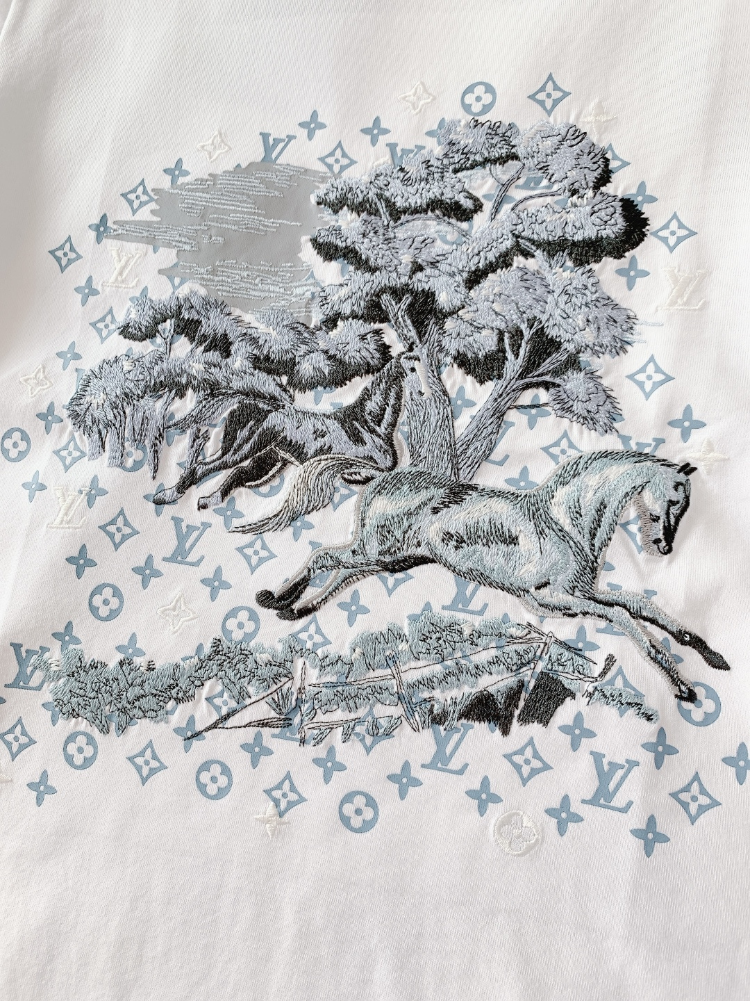 LouisVuitton 路易威登 2026SS早春新品 最新老花刺绣T恤｜轻奢质感上身即显贵精选高支精