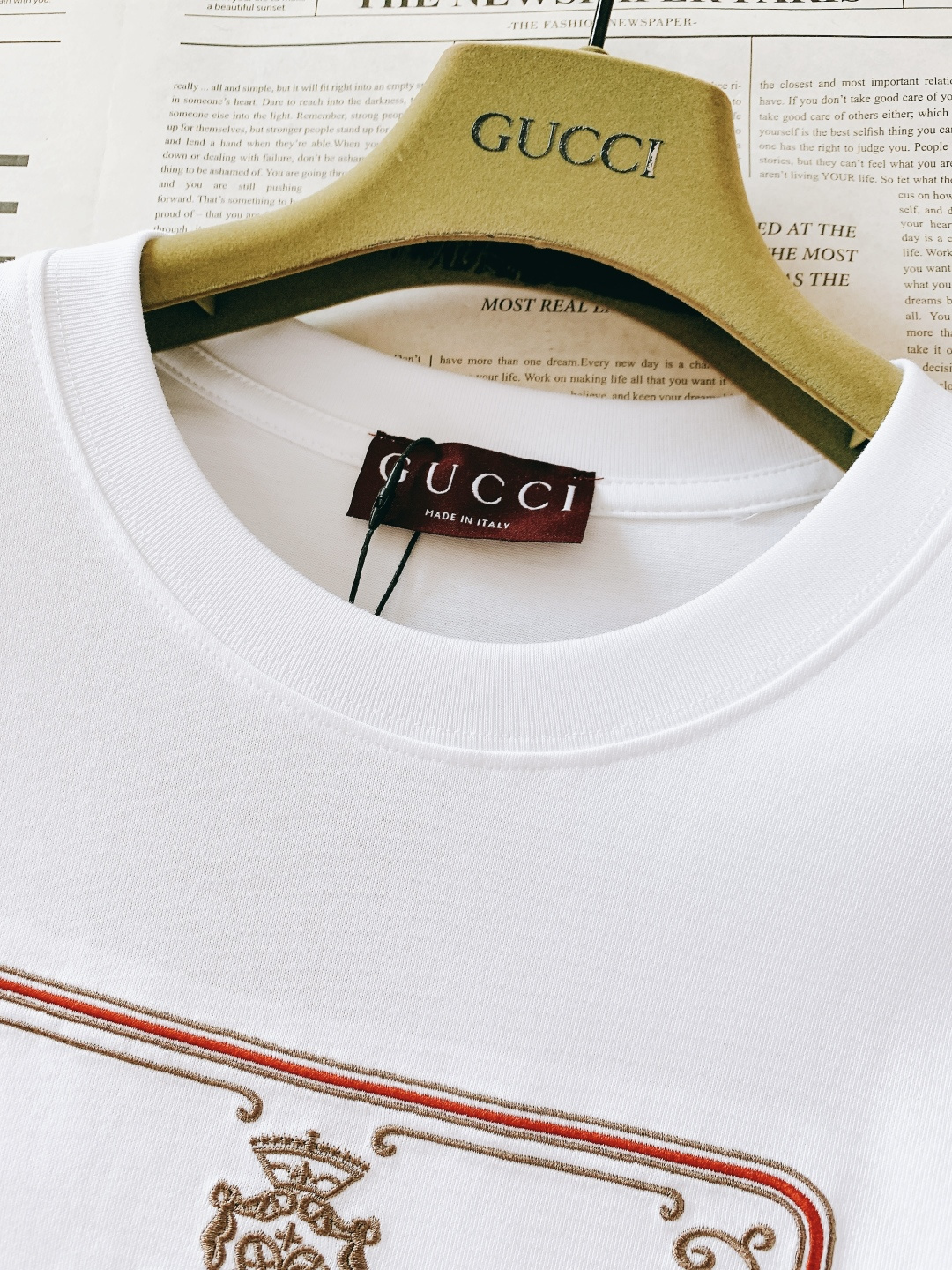 Gucci 古驰 2026SS早春新品 经典标识刺绣T恤｜上身就是高级感精选高支精梳棉，柔软亲肤透气，上