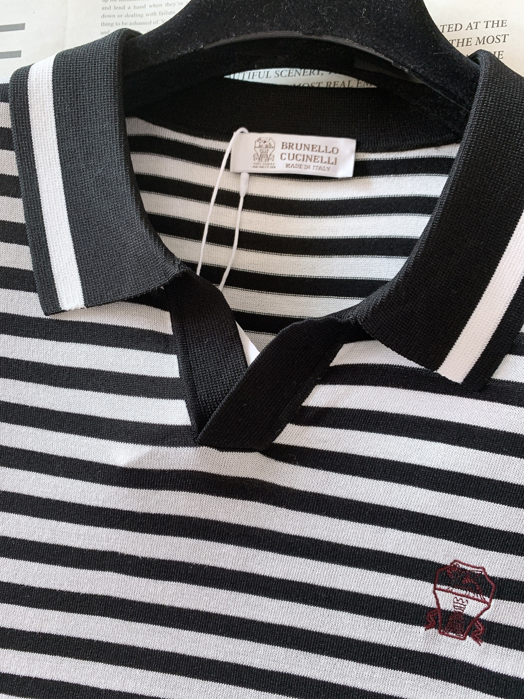 Brunello Cucinelli 布鲁奈罗.库奇内利 2026SS春夏新品复古条纹翻领T恤👔轻奢质感