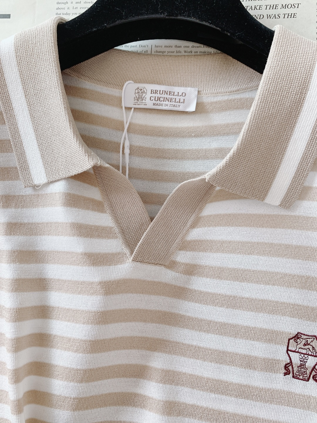 Brunello Cucinelli 布鲁奈罗.库奇内利 2026SS春夏新品复古条纹翻领T恤👔轻奢质感