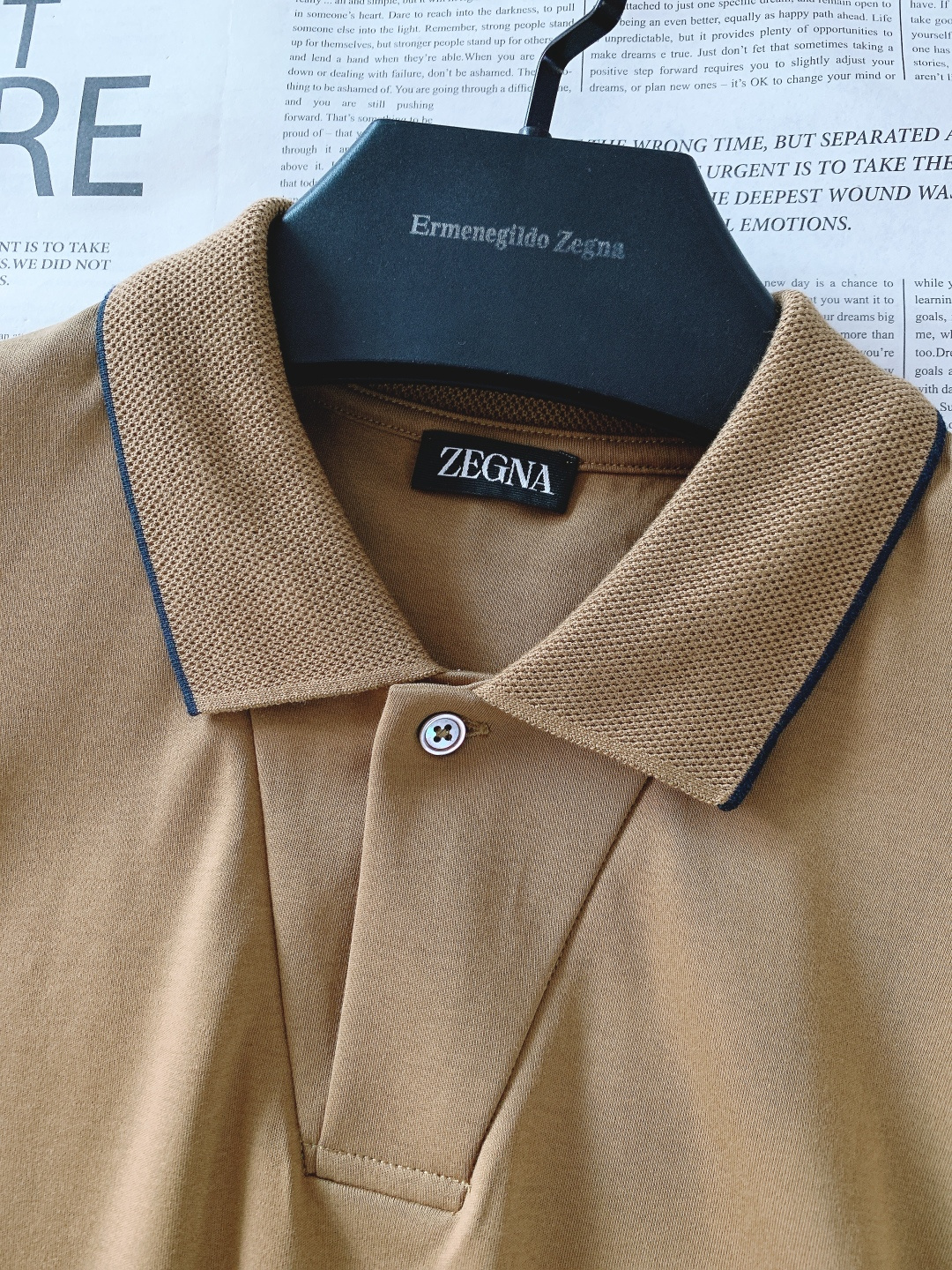 Ermenegildo Zegna 杰尼亚 2026SS春夏新品休闲翻领Polo，简约大气自带高级感，上