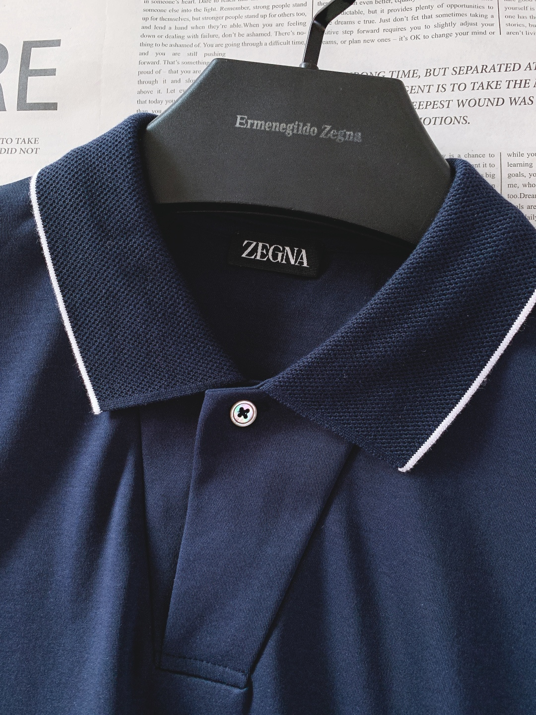 Ermenegildo Zegna 杰尼亚 2026SS春夏新品休闲翻领Polo，简约大气自带高级感，上