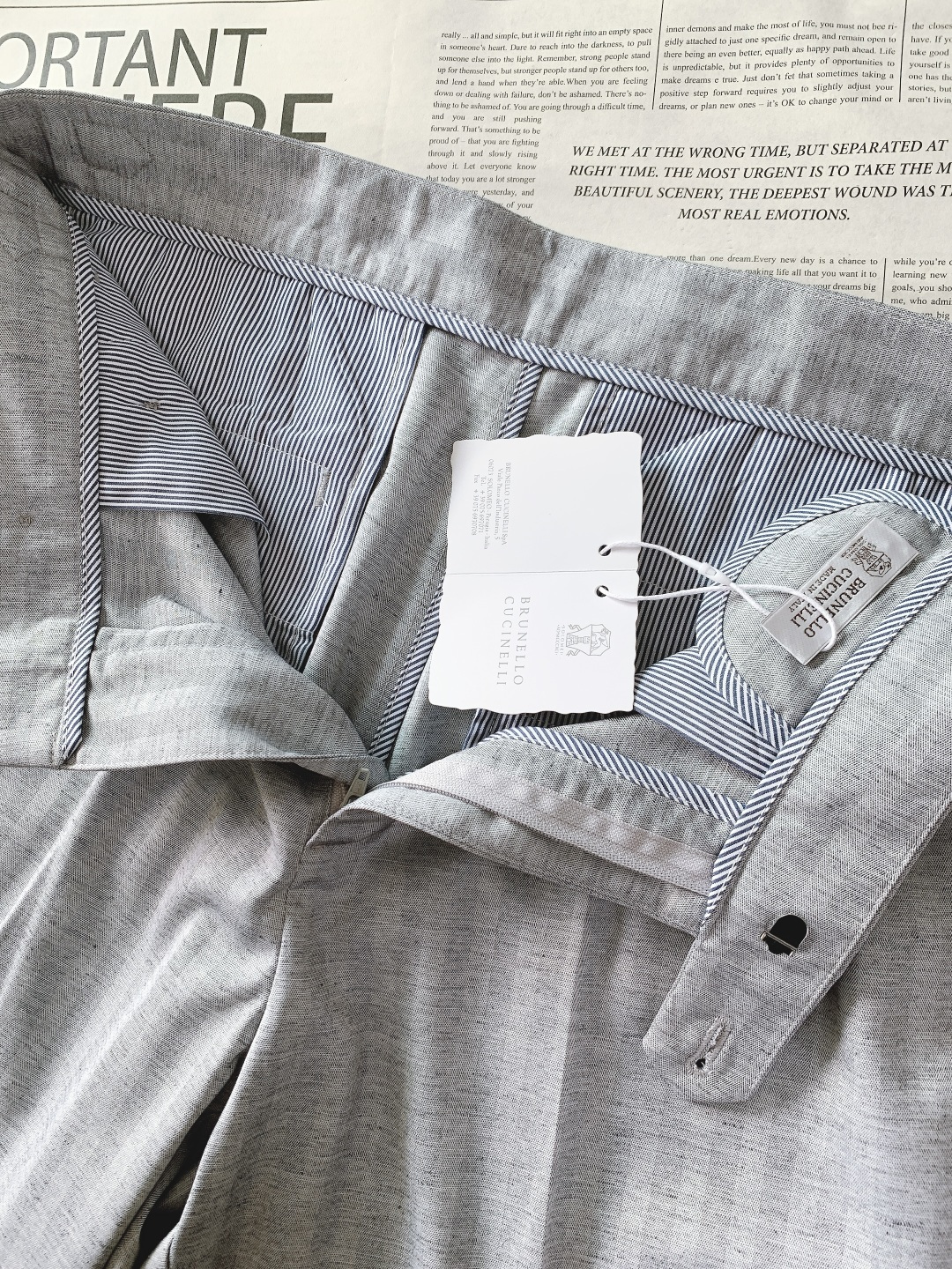 Brunello Cucinelli 布鲁奈罗.库奇内利 2026SS早春新品亚麻混纺休闲西裤，意式松弛