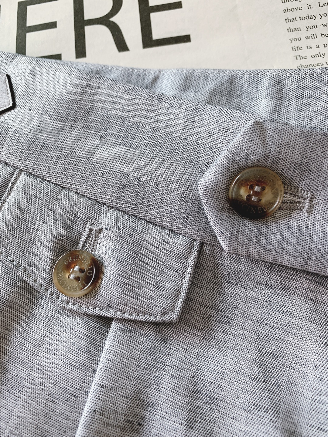 Brunello Cucinelli 布鲁奈罗.库奇内利 2026SS早春新品亚麻混纺休闲西裤，意式松弛