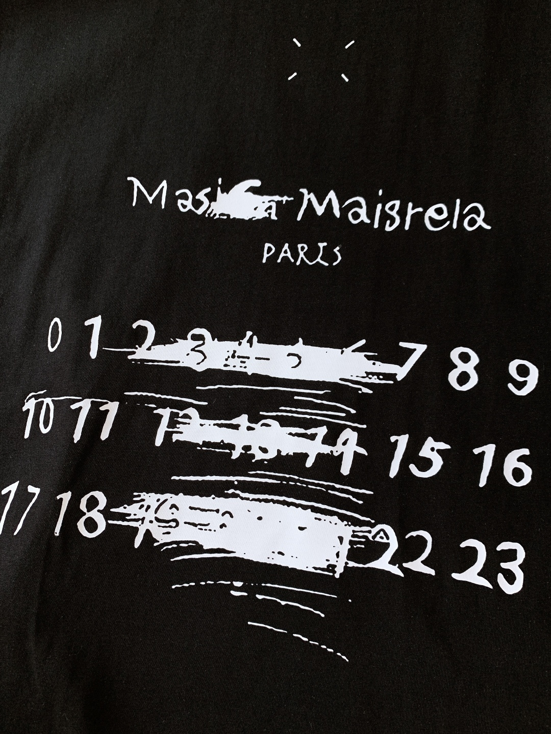 Maison Margiela MM6 马丁马吉拉 2026SS春夏新品涂鸦数字短袖T恤，解构主义天花板