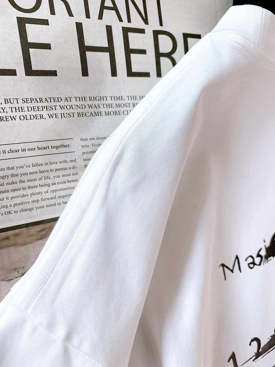 Maison Margiela MM6 马丁马吉拉 2026SS春夏新品涂鸦数字短袖T恤，解构主义天花板