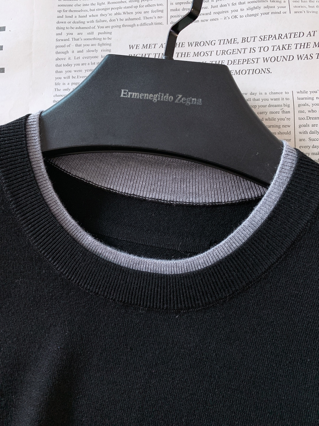 Ermenegildo Zegna 杰尼亚 2026SS早春新品 公路标圆领针织短袖👕低调奢华的质感之选