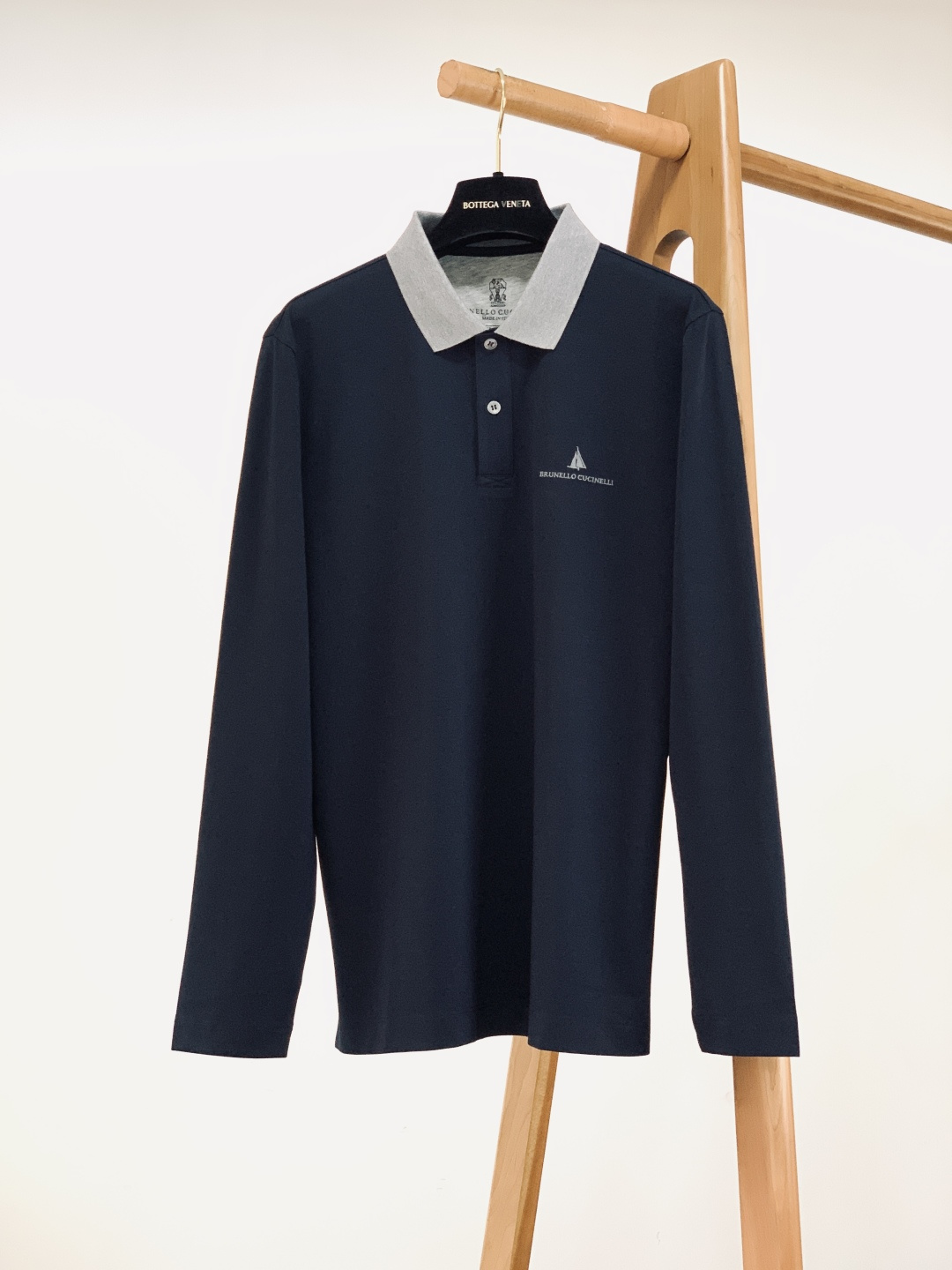 Brunello Cucinelli 布鲁奈罗.库奇内利 2026SS早春新品长袖翻领撞色Polo衫｜低
