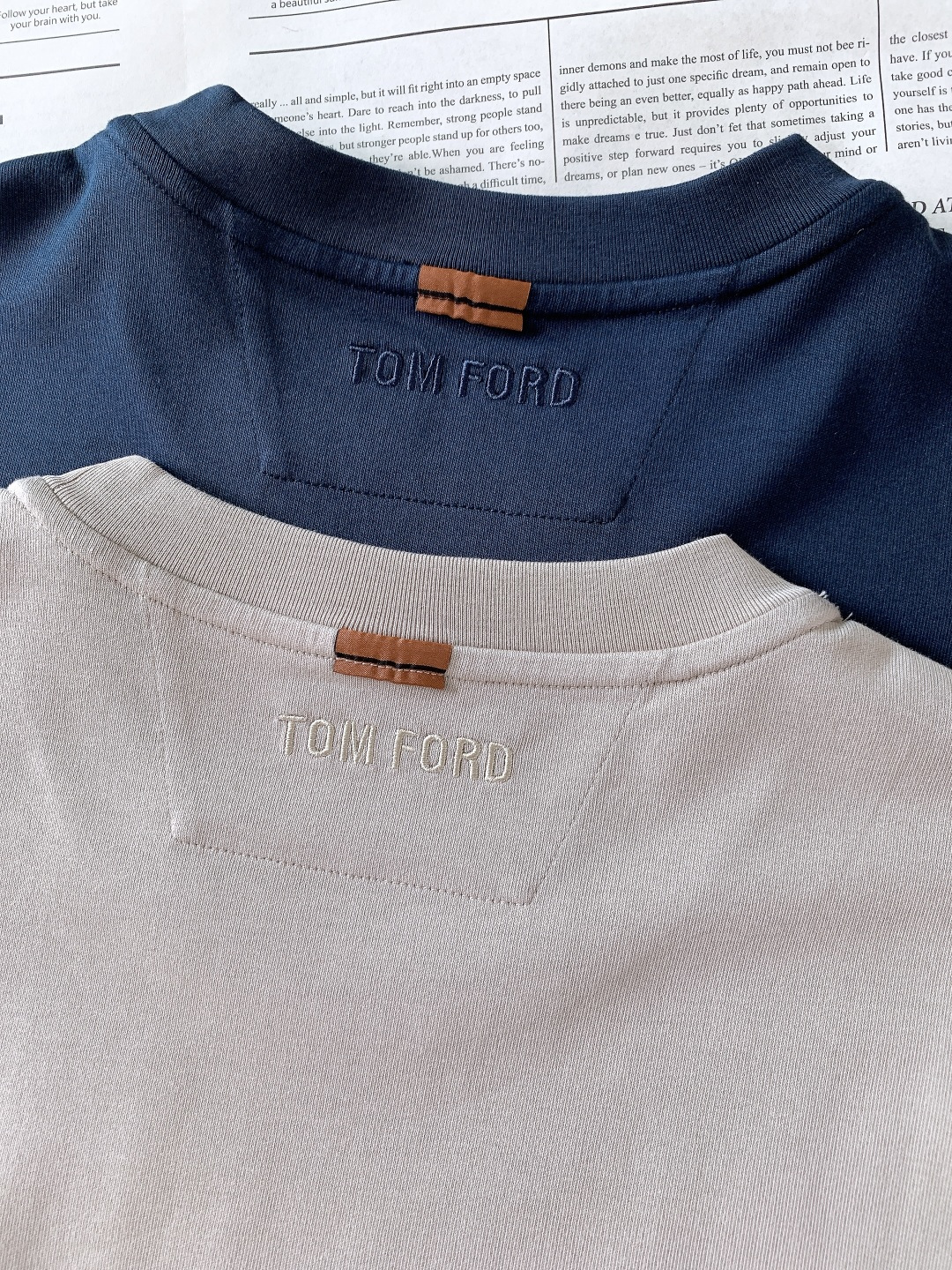 TOM FORD 汤姆.福德 2026SS早春新品 TF皮革标T恤｜低调显贵的奢牌质感280g液氨棉面料