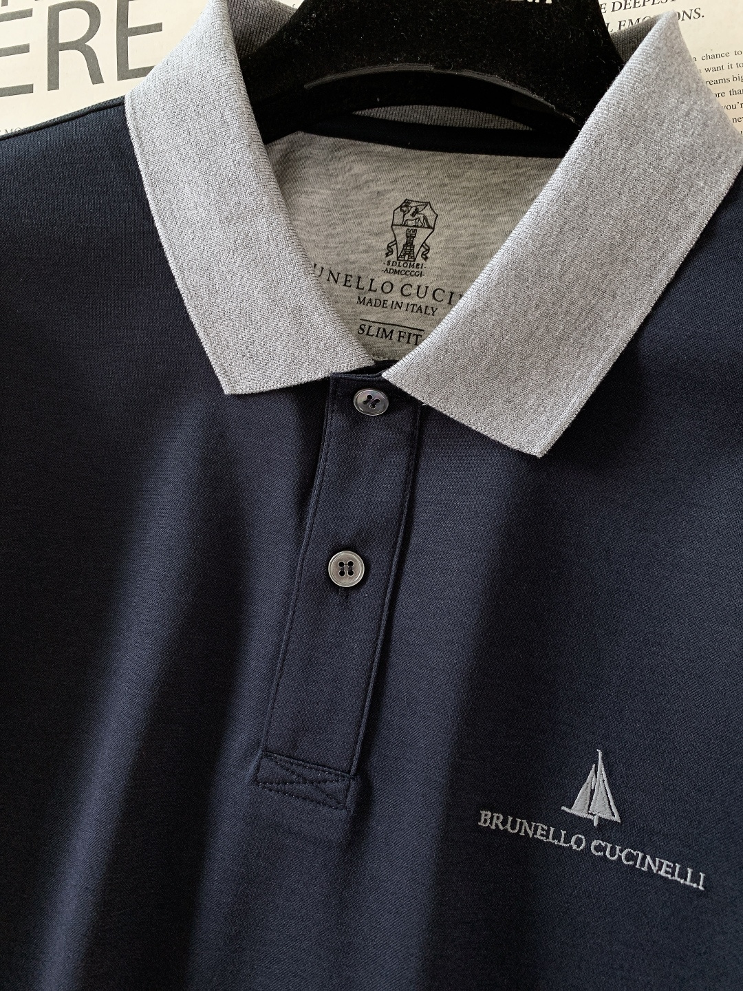 Brunello Cucinelli 布鲁奈罗.库奇内利 2026SS早春新品长袖翻领撞色Polo衫｜低
