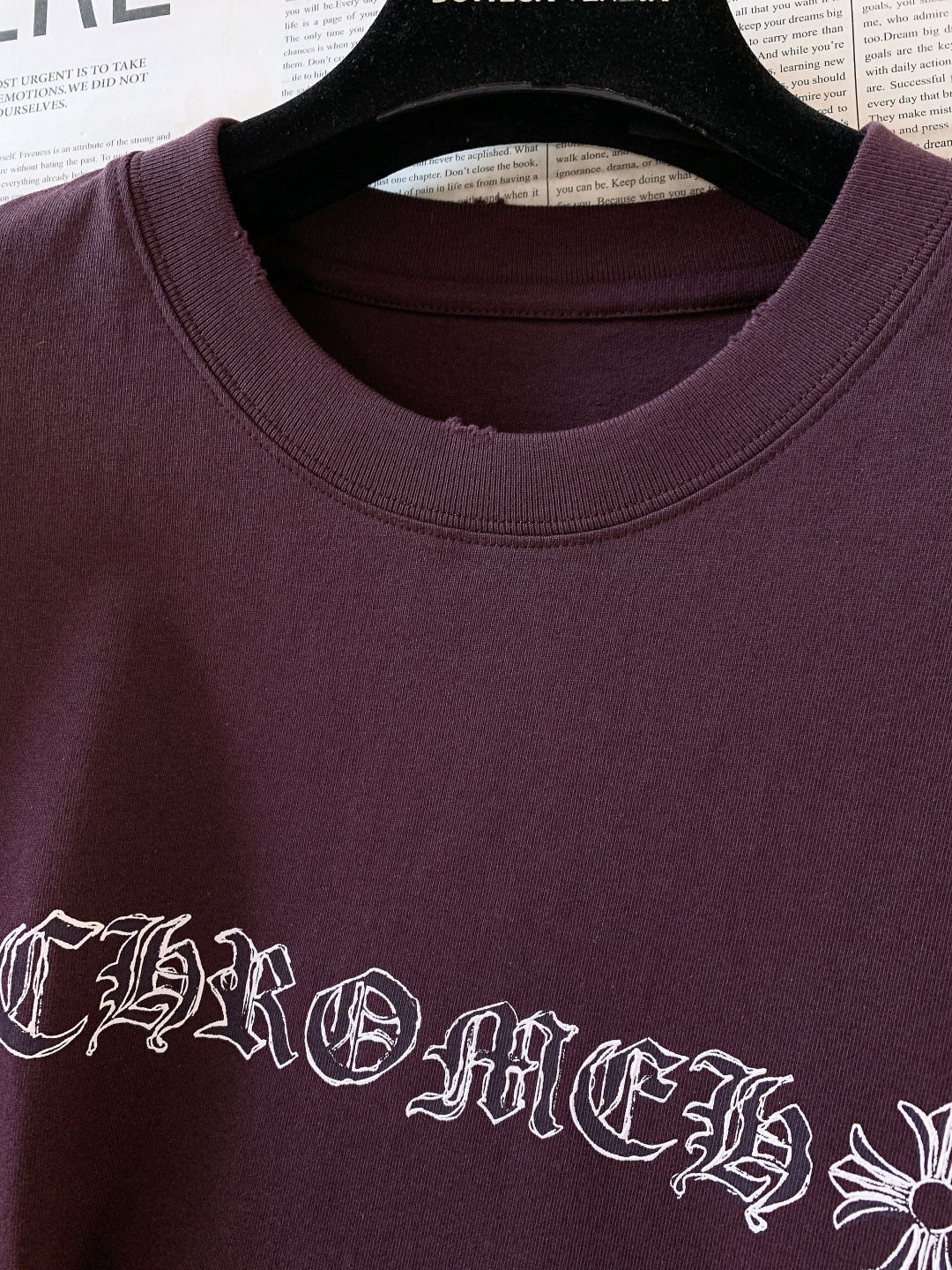 Chrome Hearts 克罗心 2026SS春夏新品哥特十字印花T恤｜四色齐发！重磅双纱棉面料，厚实
