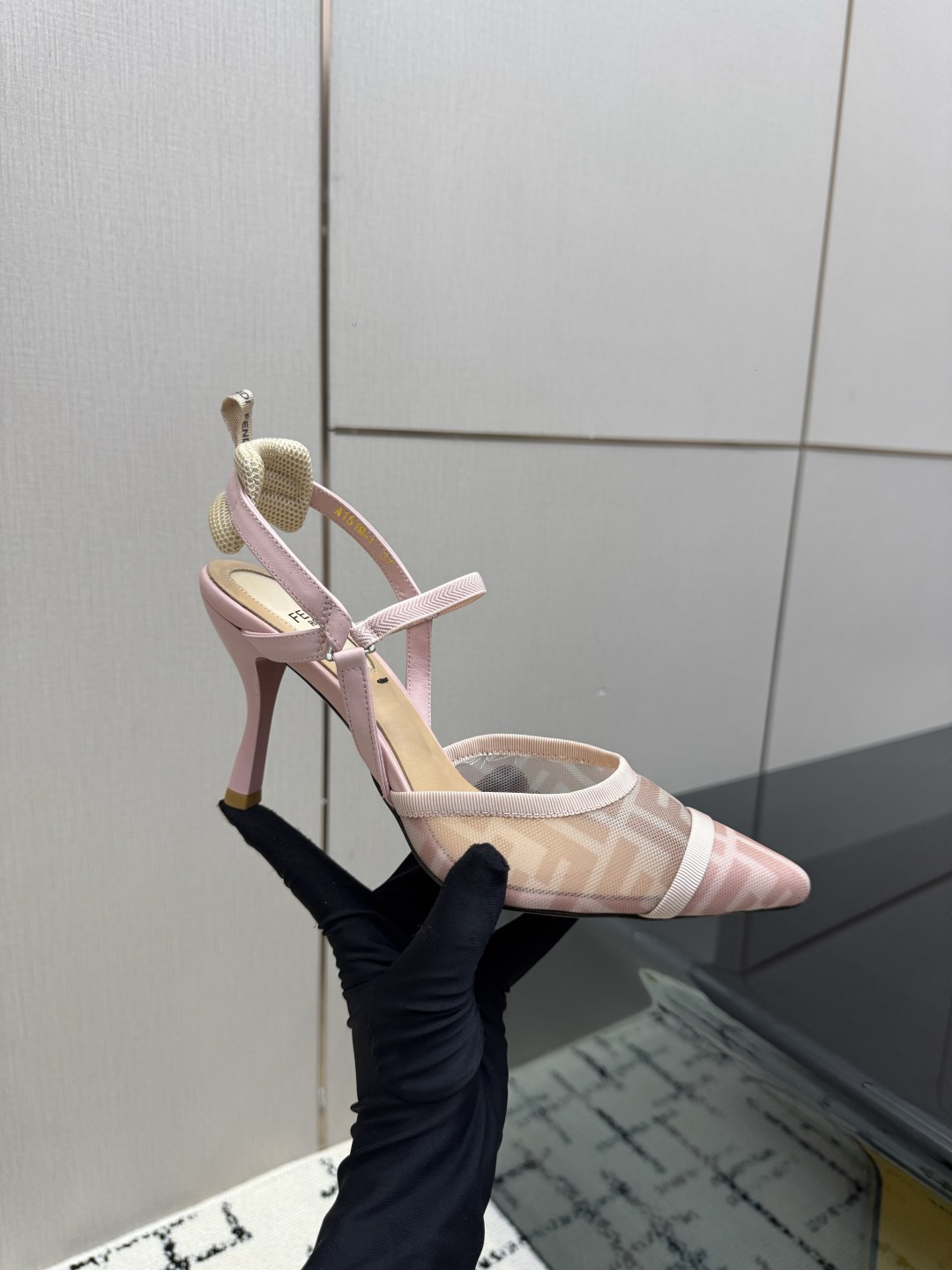 FENDI Pink Colibri High Heel Slingbacks