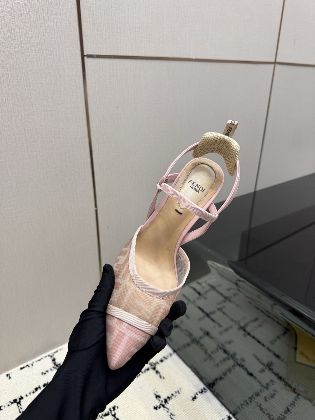 FENDI Pink Colibri High Heel Slingbacks
